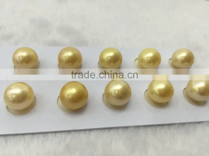 AAA 11-12mm Golden South Sea Loose Pearl Beads