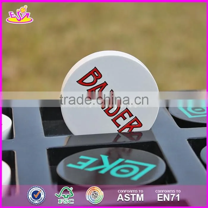 2017 New design children educational wooden noughts and crosses game W01B036