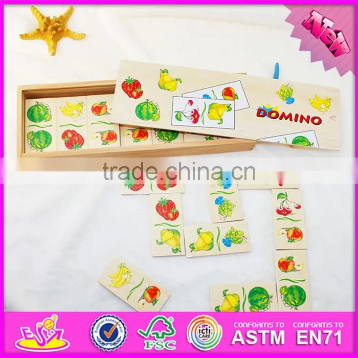 2016 top fashion educational wooden children domino game WJ277620