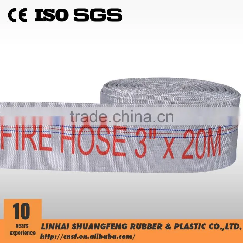 3 inch PVC Lining Fire Fighting Hydrant Hose/canvas fire hose