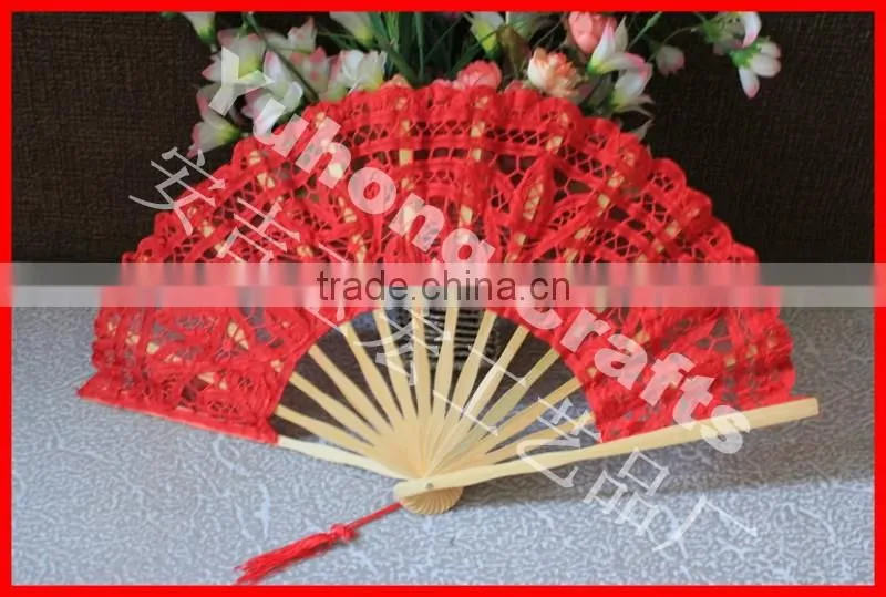 Wholesale lace wedding bamboo fan