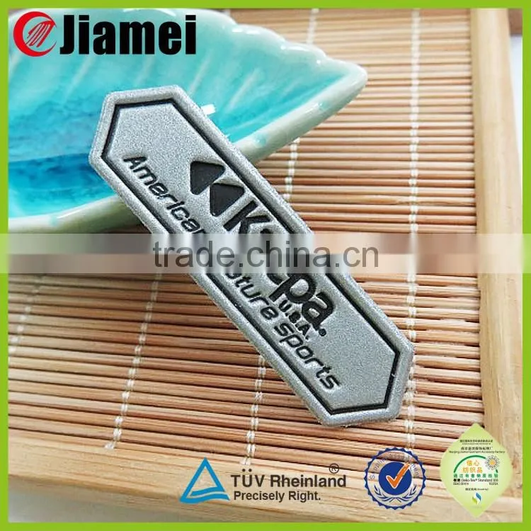 Custom garment pvc logo embossed reflective label/patch/tag