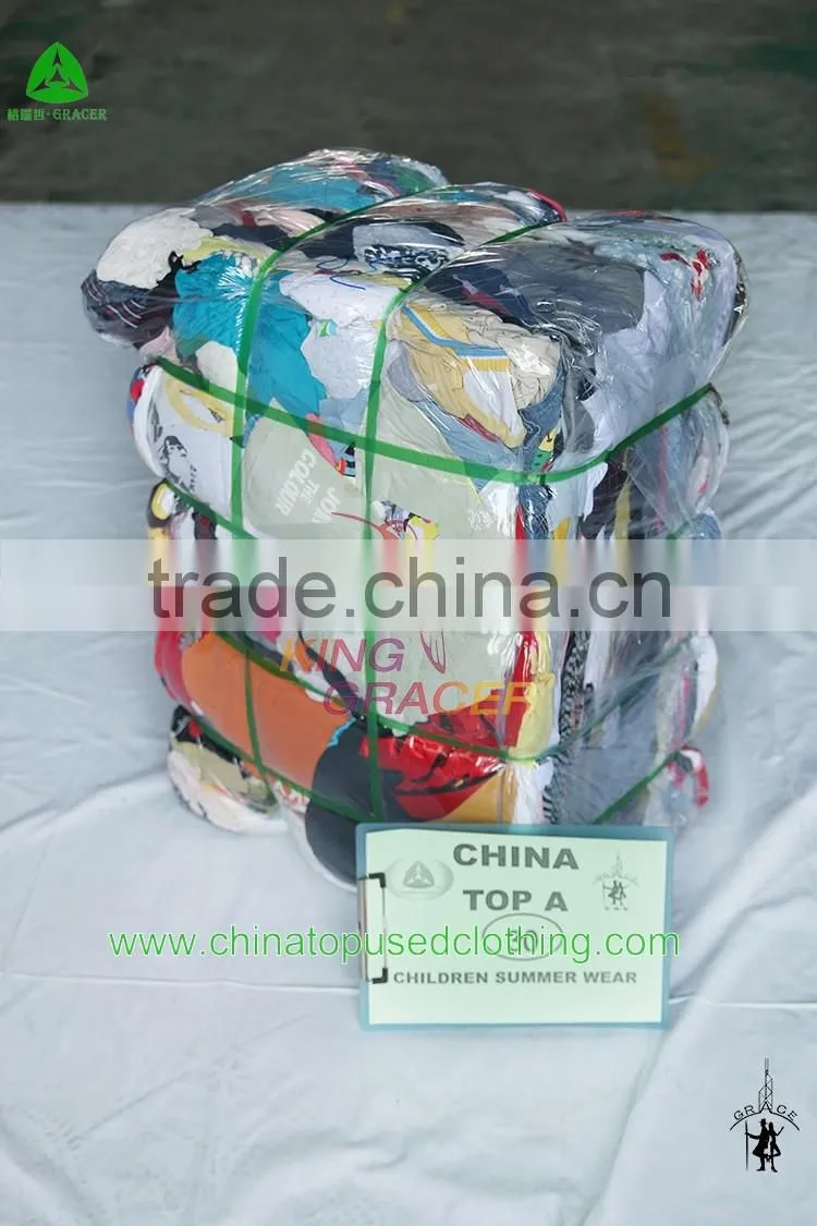 Credential Summer Children Clothing Import Used Clothes Bales In Kg For Sale