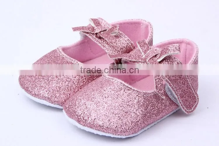 214 brand new infant baby girls glitter shoes fashion newborn baby soft cotton prewalker baby shoe