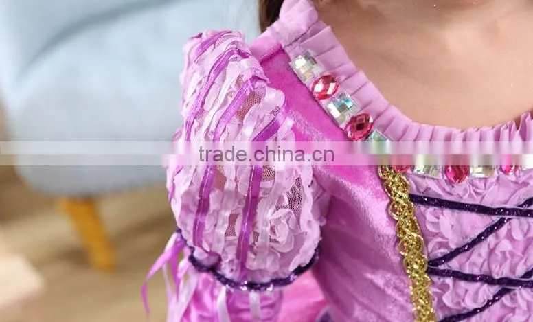 2016 wholesale Christmas gift party wear Princess girl dress up