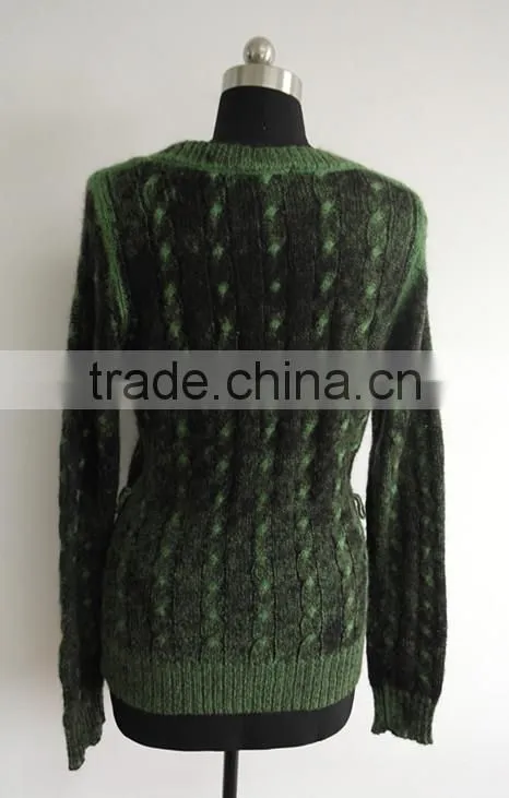 Ladies Fashion acrylic/cotton sweater cardigan sweater 2014