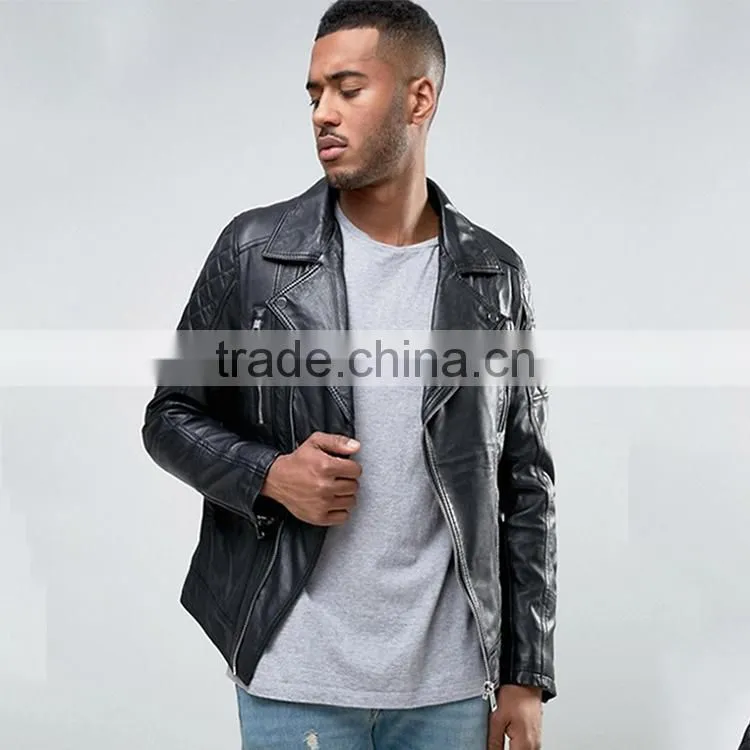 Sleeve Pincer Rackmount Motorcycle Leather Jacket pu Leather Slim Men's Winter Jacket Coat