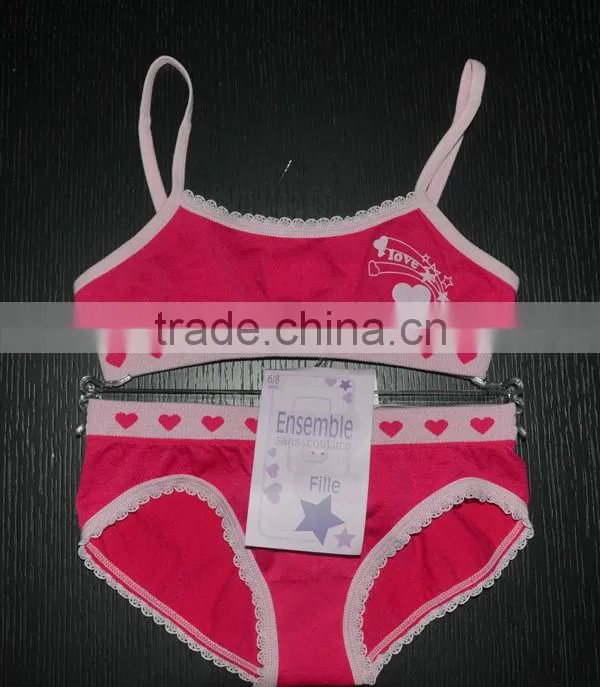 children's seamless sports underwear camisole&brief set