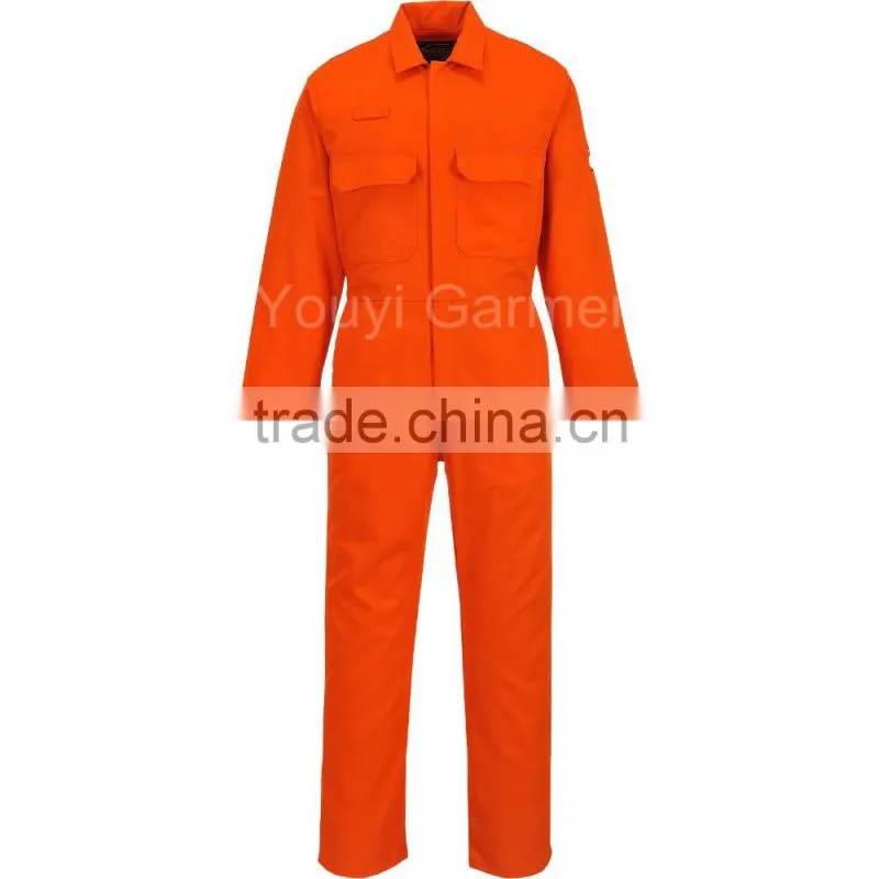 Red Colour antistatice cotton Safety Workwear Coveralls with YKK zipper