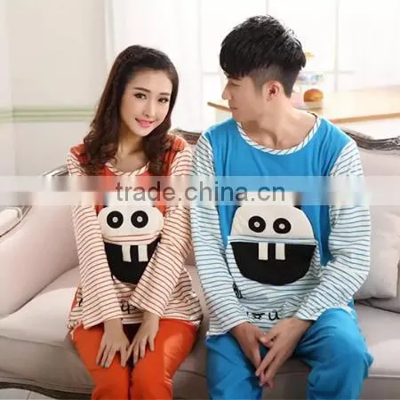 2015 wholesale leisure couple winter pajamas