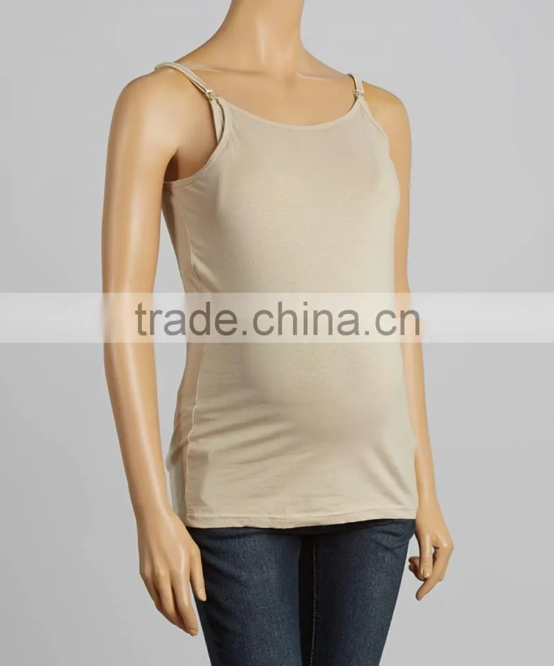 Hot Sale Maternity Tops With Nude Maternity Camisole T-Shirt Soft Sleeveless Women Clothes WT80817-64