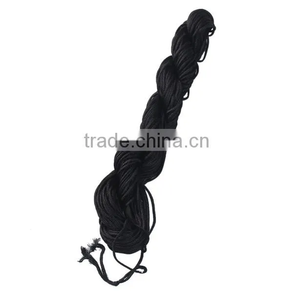 Polyester Jewelry Thread Cord Black 1mm Cord Wire