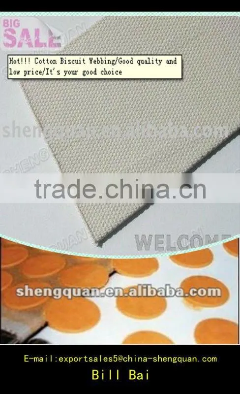 100%Cotton Biscuit Conveyor Webbing / Canvas Belt/100%Cotton Conveyor Belt