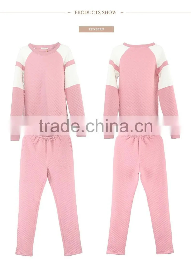 Logo printed Qianxiu cotton and modal wholesale ladies winter sleepwear