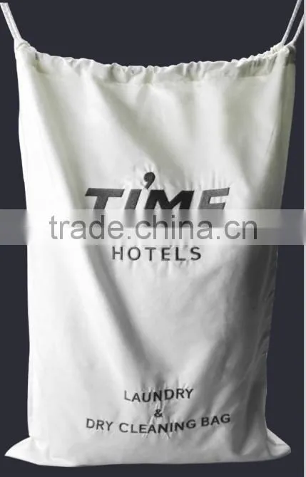 Cotton gym bag polycotton laundry bag string storage bag