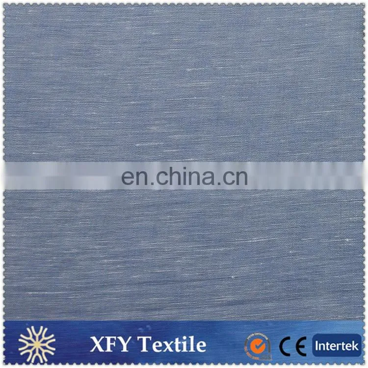 XFY dyed blue 100% linen fabric for pillow