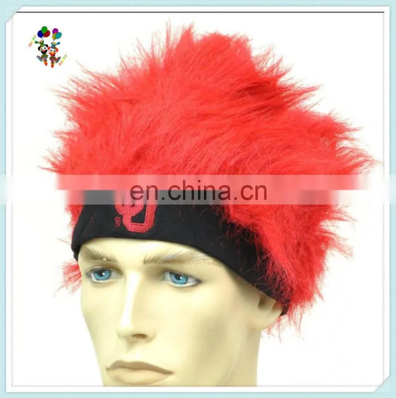 Patriotic Colors Team Sports Fan Cheap Party Synthetic Wigs with Headband HPC-0031