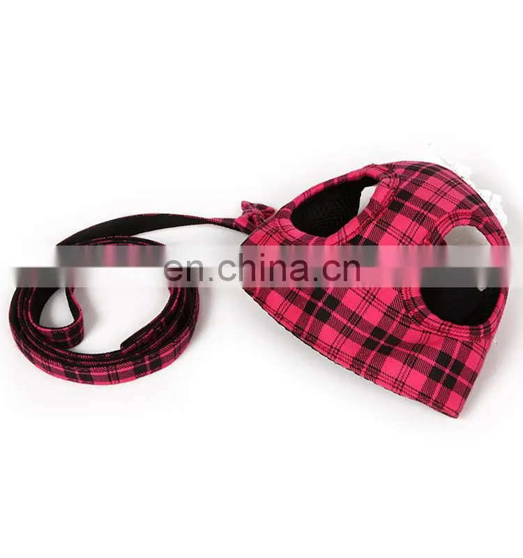 Tartan harness with leash pet products