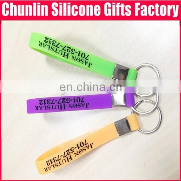 cheap debossed custom silicone keychain