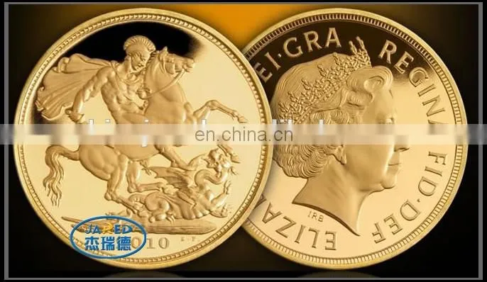 Shiny Finish Gold and Silver Color Metal Crafts Souvenir Coin for Sales
