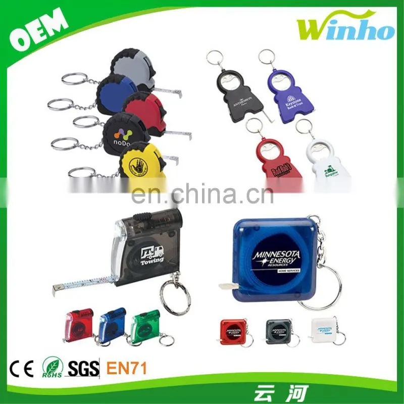 Winho bright color retractable measuring tape keychain