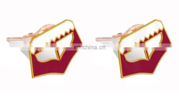 metal Qatar national day soft enamel flag pin badge
