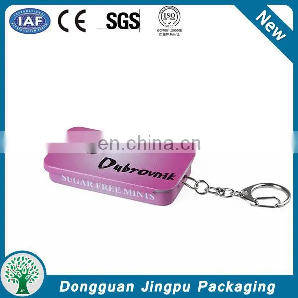 Custom printed tin box with key chain