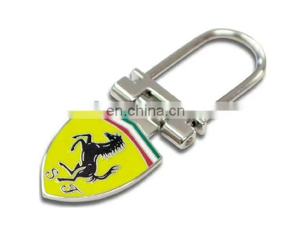 Factory supply custom shaped metal keyring