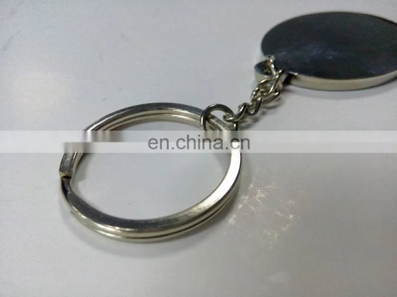 Zinc alloy casting shiny silver plated key chain customized membership key chain with specific logo