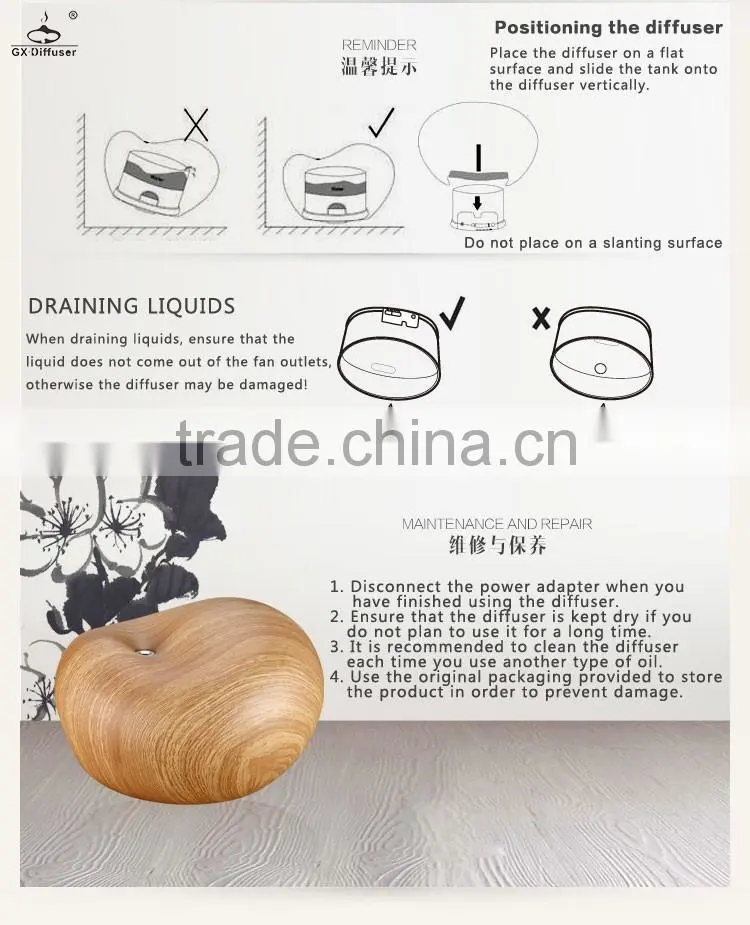 GX DIFFUSER manufacture wholesale electric air freshener spray,aroma lamp diffuser