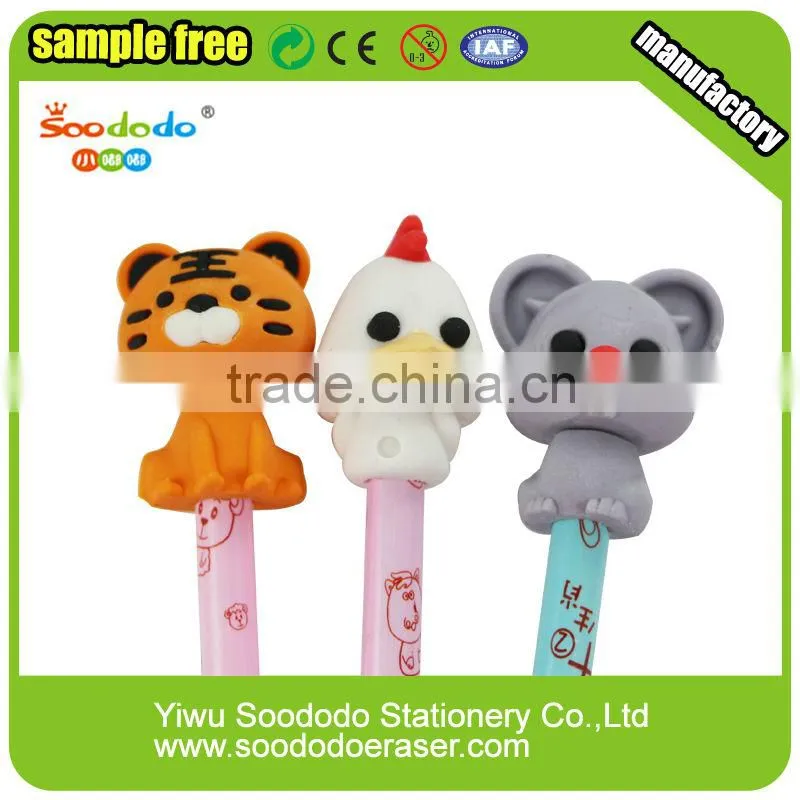 Attractive Mini pencil topper with various shaped eraser