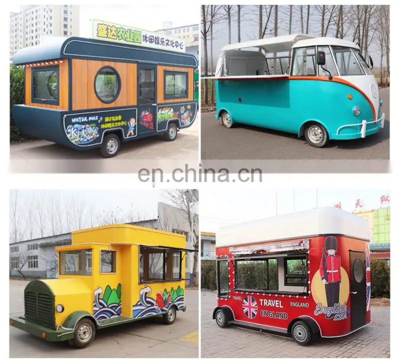 Electric tricycle three wheels vending snack food cart mobile breakfast snack food truck trailer 3 wheels