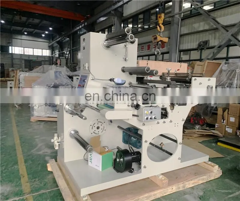 USK320A Automatic Self Adhesive Blank Label Sticker Rotary Die Cutting Slitting Rewinding Machine with Turret