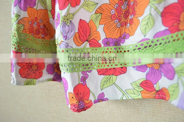 2015 OEM summer shorts cute girls print dress alibaba China Supplier
