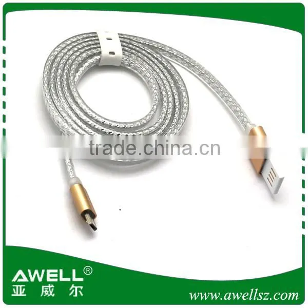 Factory wholesale High quality 2A Micro USB Cable for samsung data cable black/white