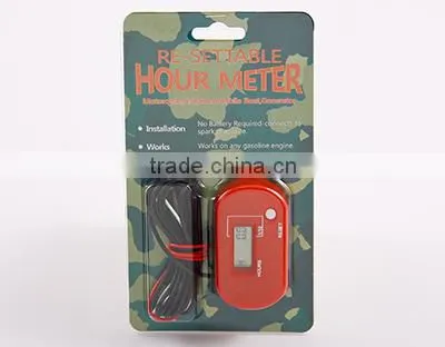 China Supplier Resettable Digital Waterproof Maintenance Reminders Hour Meter For Motorcycle ATV Petrol Mini Bike Jet Ski