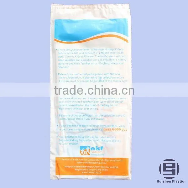 ABC Biodegradable PE Printed Plastic Charity Bag For Collection