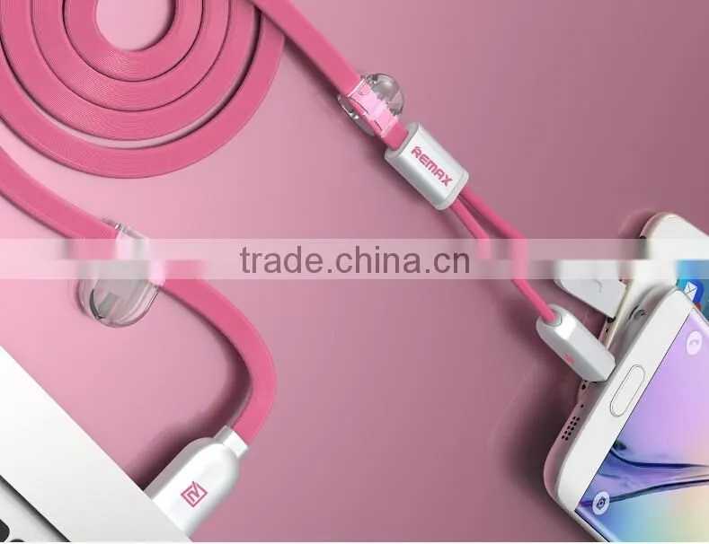 New product 2 in 1 Remax USB charge sync data for samsung/iphone