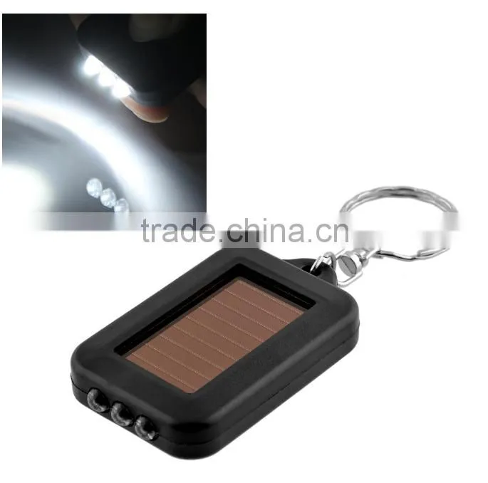 2016 New Mini Portable Solar Power LED Light Key Chain Rechargeable Energy Key Chain