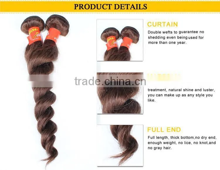 Loose Wave 24 inch virgin remy peruvian hair weft with best choice