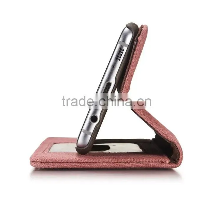 Caseme high quality jean cloth flip case for S7 edge wallet waterproof holder case with inner card slot for S7 edge