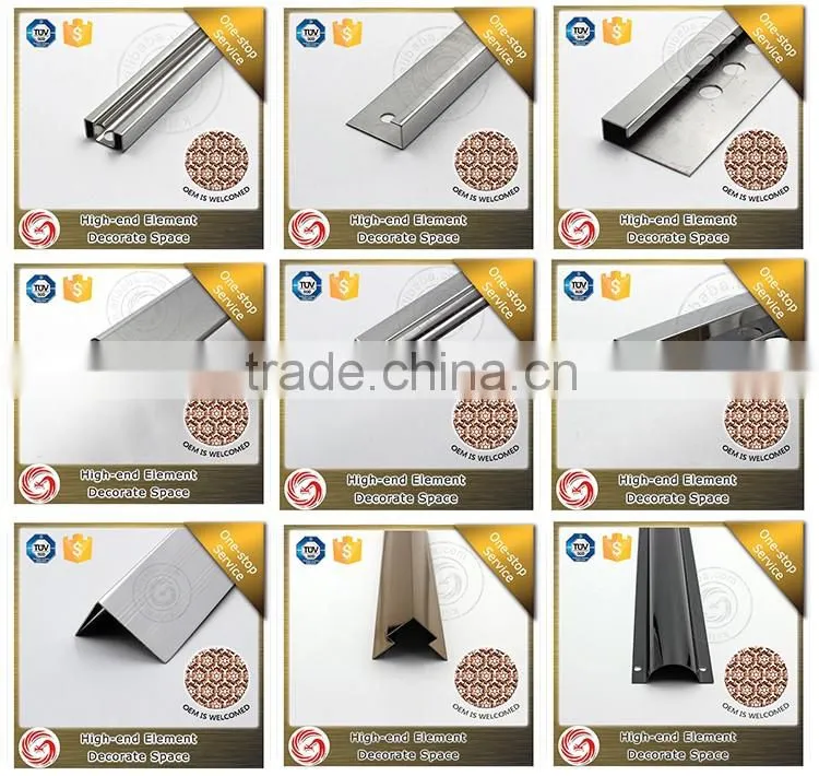 PROMOTION L shape stainless steel metal tile trim for ceramic protector