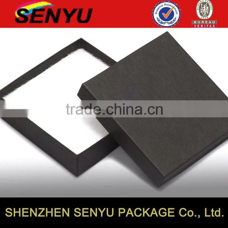Custom Logo Black Paper Box for Jewelry Packaging