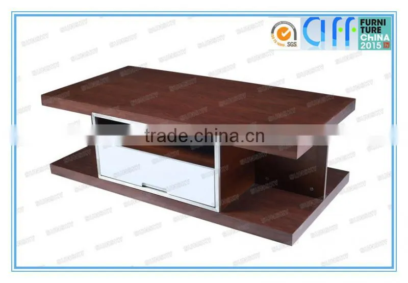 mango modern home furniture wooden high glossy led coffee table 1479A