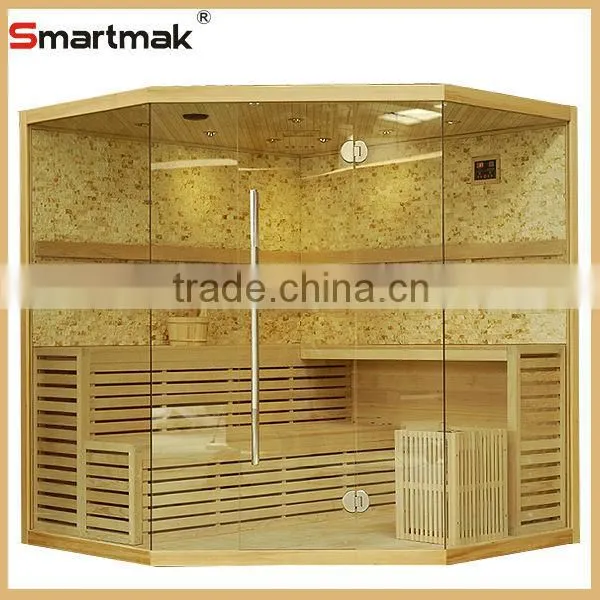 6 person Luxury hemlock crystal stone sauna room (SMT-041LHT)