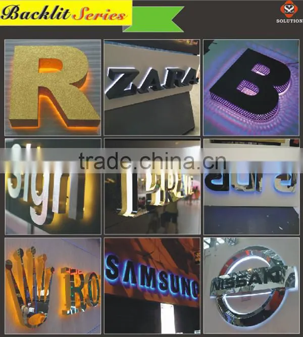 illuminated advertising sign for shop