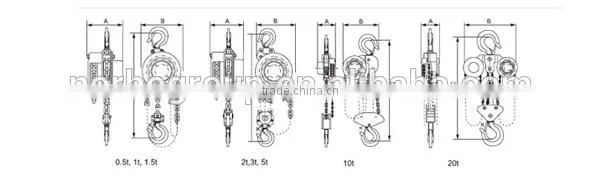 CE Hand Chain Hoist 0.5 T-20 T