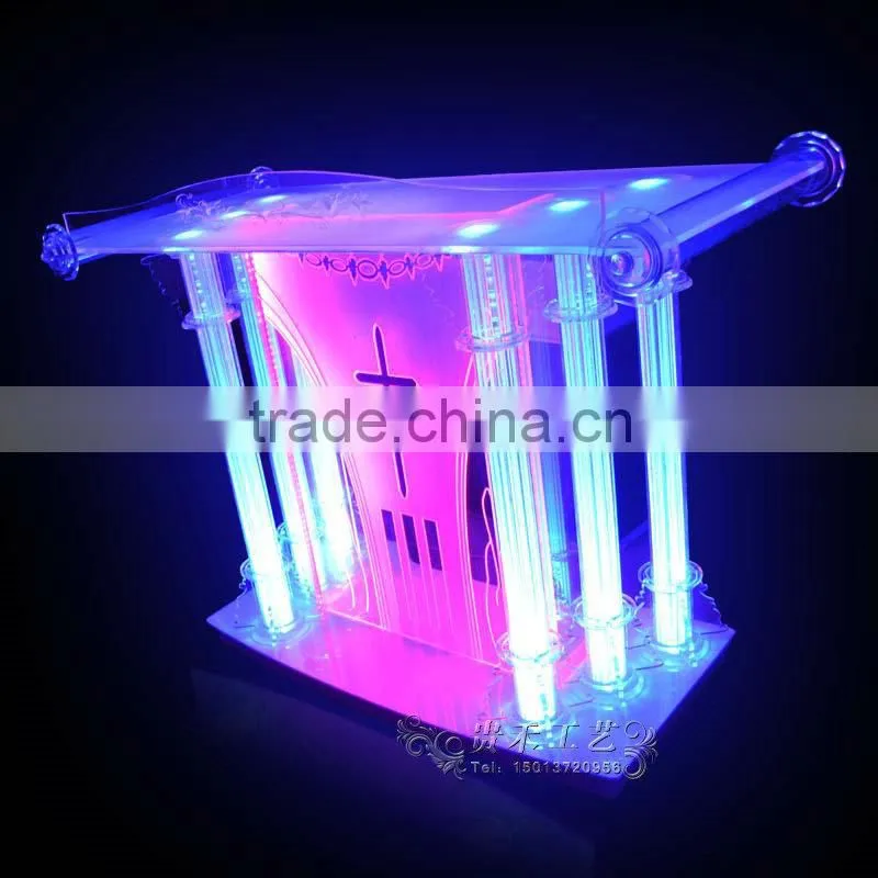 experienced produce acrylic led church pulpit designs