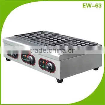 Industrial Takoyaki Griller Equipment Gas 3-Head Fishball Cooker/ Japanese Octopus Maker GW-63
