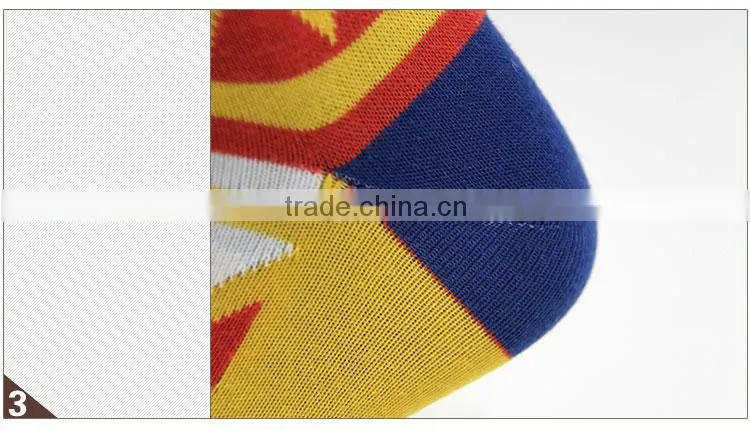 Newest cotton/polyester jacquard logo colors socks wholesale in 2015